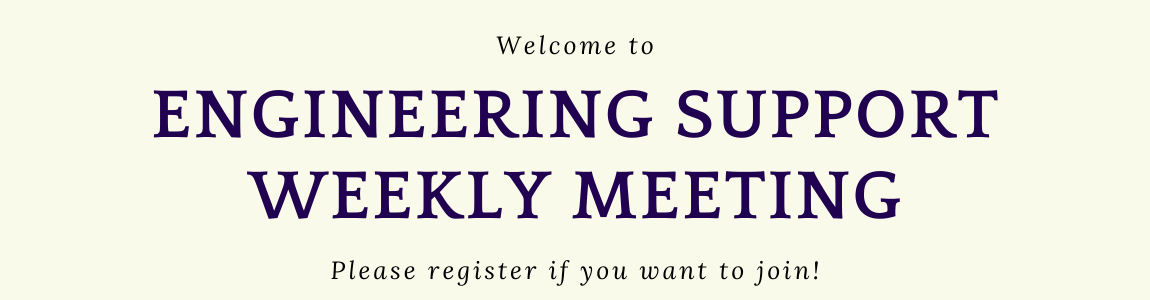 Engineering support weekly meeting